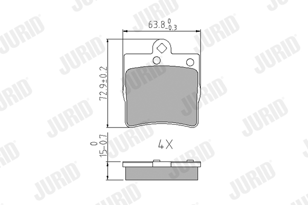 Brake Pad Set, disc brake (Rear axle)  Art. 571925J