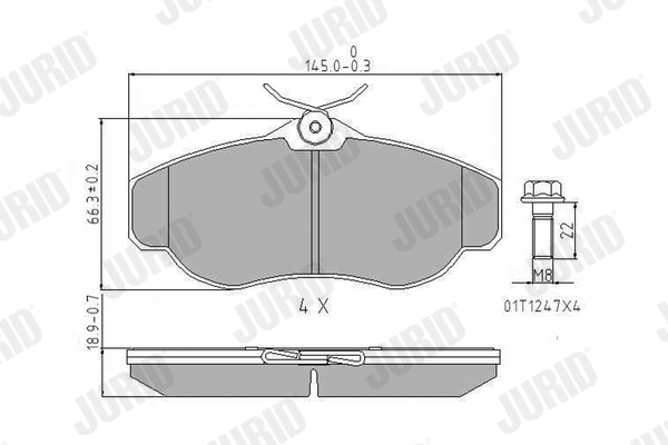 Brake Pad Set, disc brake (Front axle)  Art. 571937J