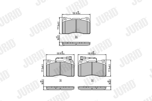 Brake Pad Set, disc brake (Front axle)  Art. 571952J