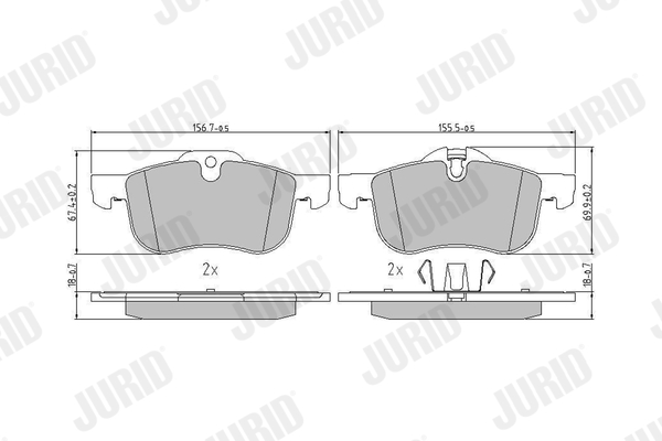 Brake Pad Set, disc brake (Front axle)  Art. 571980J