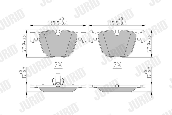 Brake Pad Set, disc brake (Rear axle)  Art. 571991J