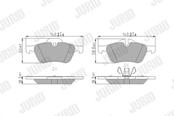 Brake Pad Set, disc brake (Front axle)  Art. 571992J