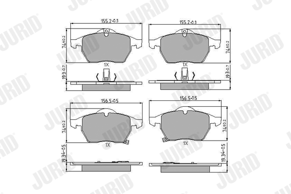 Brake Pad Set, disc brake (Front axle)  Art. 571997J