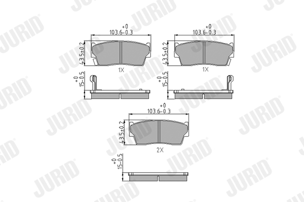 Brake Pad Set, disc brake (Front axle)  Art. 572166J