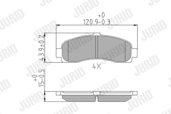 Brake Pad Set, disc brake (Front axle)  Art. 572257J