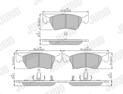 Brake Pad Set, disc brake (Front axle)  Art. 572400J