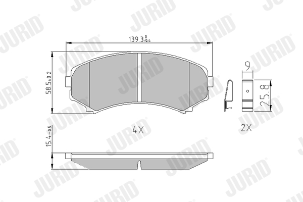 Brake Pad Set, disc brake (Front axle)  Art. 572497J