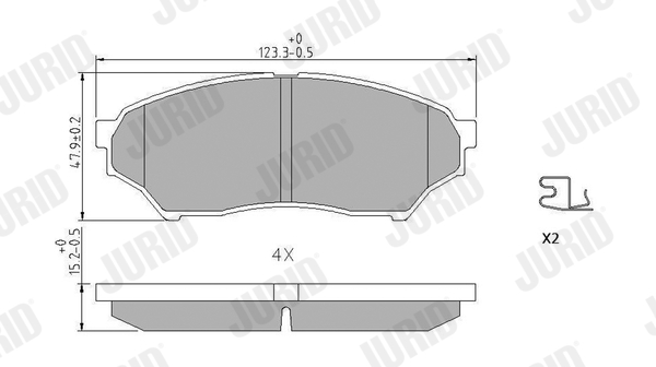 Brake Pad Set, disc brake (Front axle)  Art. 572499J