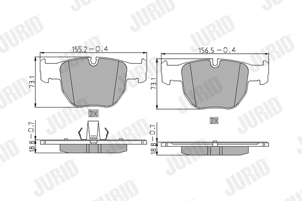 Brake Pad Set, disc brake (Rear axle)  Art. 572507J