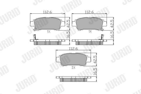 Brake Pad Set, disc brake (Rear axle)  Art. 572512J