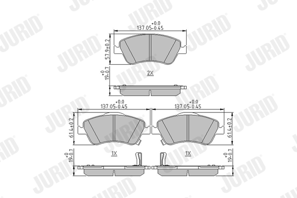 Brake Pad Set, disc brake (Front axle)  Art. 572524J