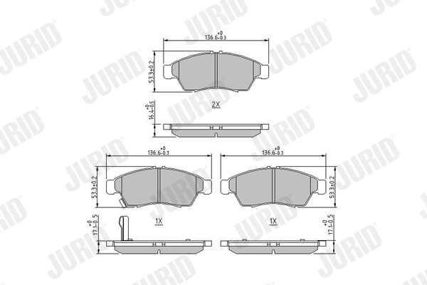 Brake Pad Set, disc brake (Front axle)  Art. 572545J