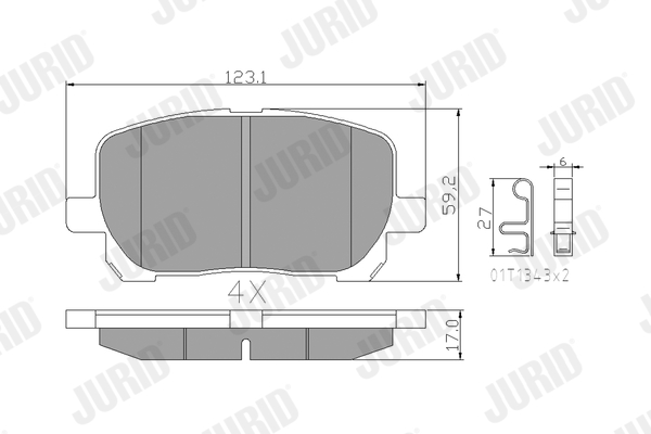 Brake Pad Set, disc brake (Front axle)  Art. 572546J