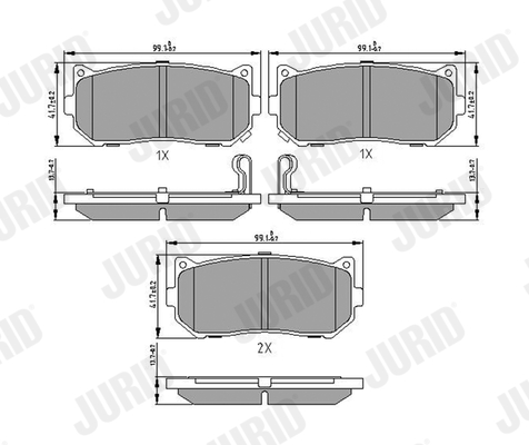 Brake Pad Set, disc brake (Rear axle)  Art. 572556J