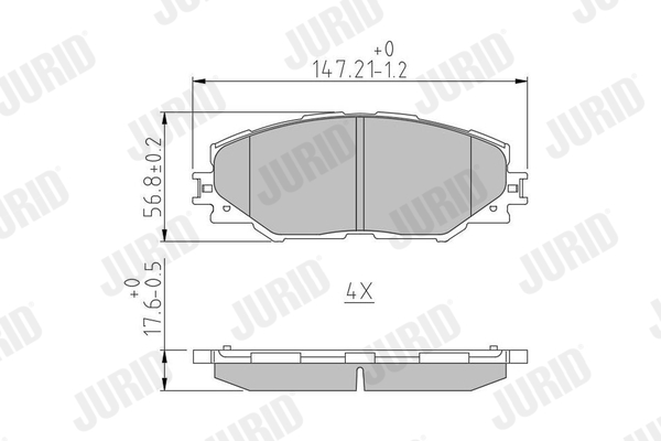 Brake Pad Set, disc brake (Front axle)  Art. 572569J