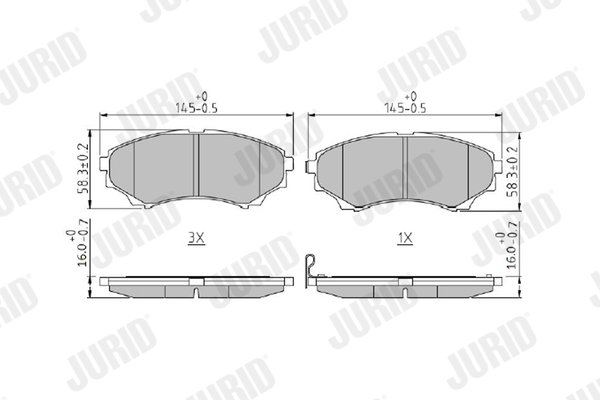 Brake Pad Set, disc brake (Front axle)  Art. 572572J