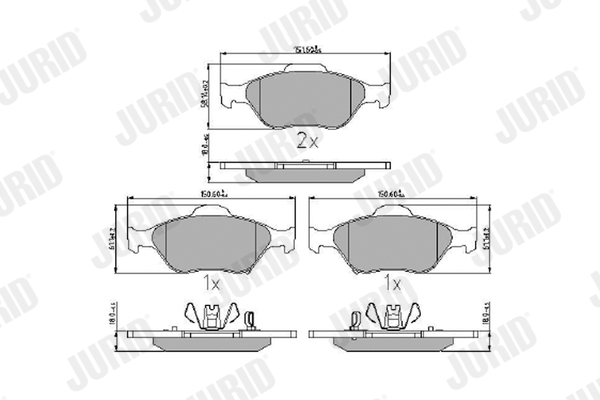 Brake Pad Set, disc brake (Front axle)  Art. 572576J