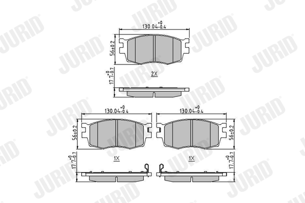 Brake Pad Set, disc brake (Front axle)  Art. 572593J