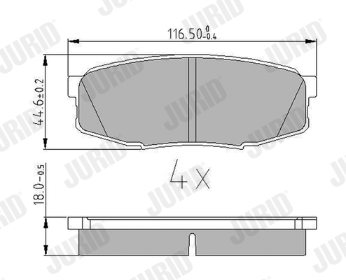 Brake Pad Set, disc brake (Rear axle)  Art. 572597J