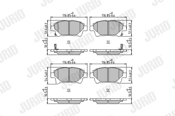 Brake Pad Set, disc brake (Front axle)  Art. 572618J