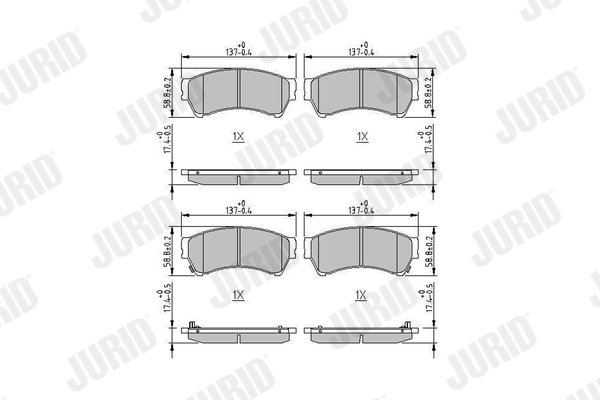 Brake Pad Set, disc brake (Front axle)  Art. 572628J