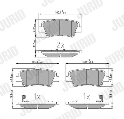 Brake Pad Set, disc brake (Rear axle)  Art. 572629J