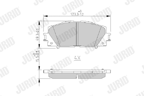 Brake Pad Set, disc brake (Front axle)  Art. 572631J