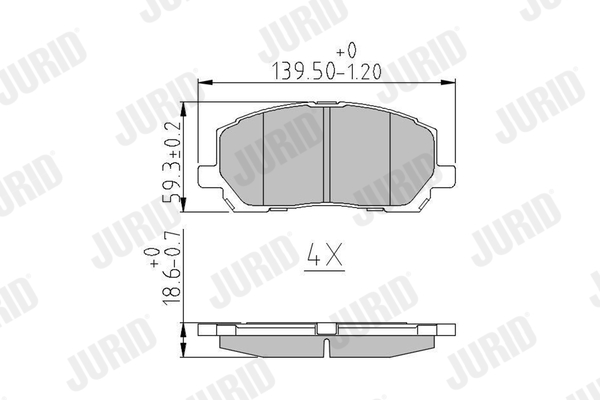 Brake Pad Set, disc brake (Front axle)  Art. 572636J