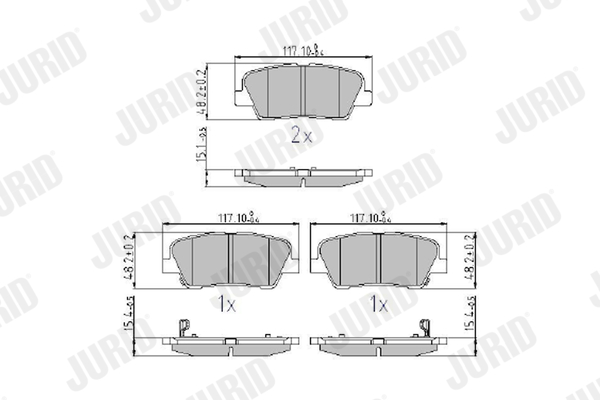 Brake Pad Set, disc brake (Rear axle)  Art. 572639J