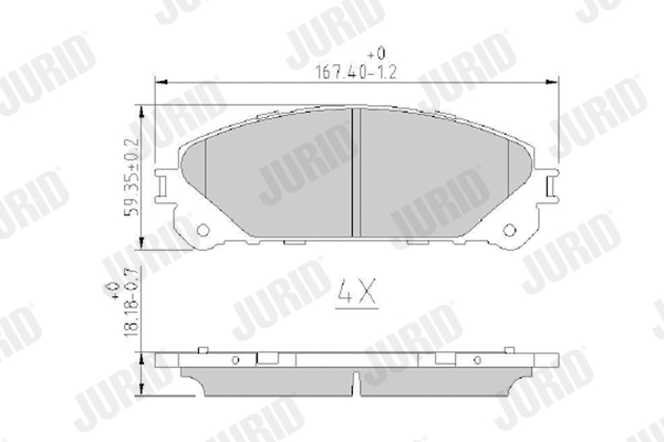 Brake Pad Set, disc brake (Front axle)  Art. 572655J