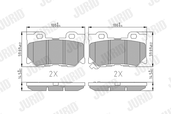 Brake Pad Set, disc brake (Rear axle)  Art. 572659J