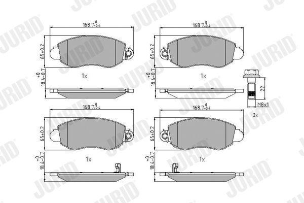 Brake Pad Set, disc brake (Front axle)  Art. 573015J