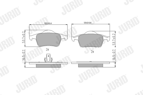 Brake Pad Set, disc brake (Rear axle)  Art. 573021J