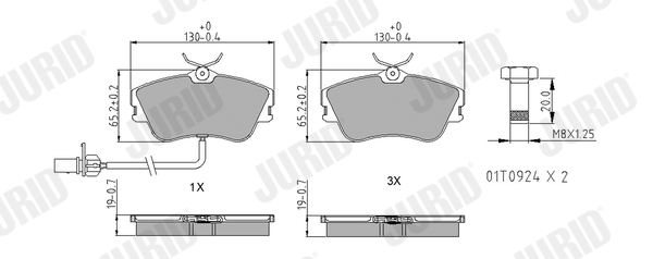 Brake Pad Set, disc brake (Front axle)  Art. 573050J