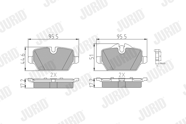 Brake Pad Set, disc brake (Rear axle)  Art. 573136J