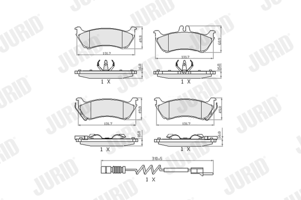 Brake Pad Set, disc brake (Rear axle)  Art. 573148J