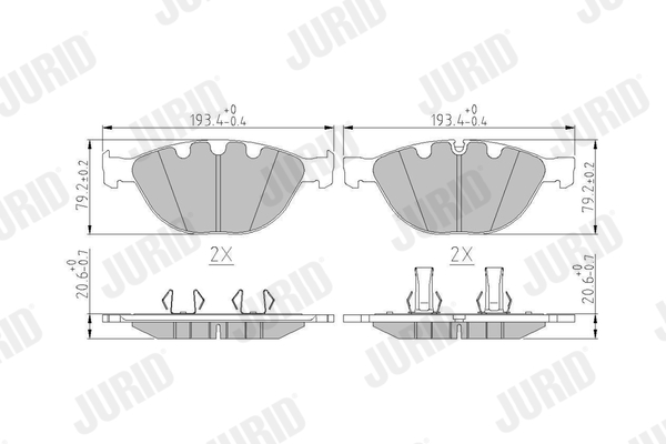 Brake Pad Set, disc brake (Front axle)  Art. 573150J