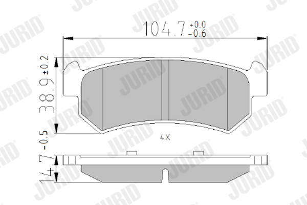 Brake Pad Set, disc brake (Rear axle)  Art. 573216J