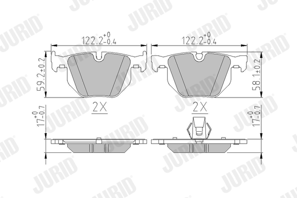 Brake Pad Set, disc brake (Rear axle)  Art. 573224J