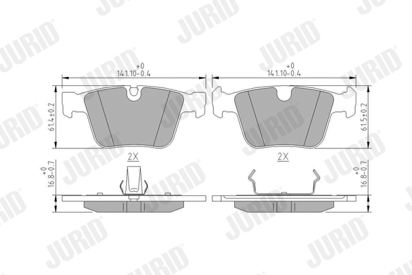 Brake Pad Set, disc brake (Rear axle)  Art. 573232J