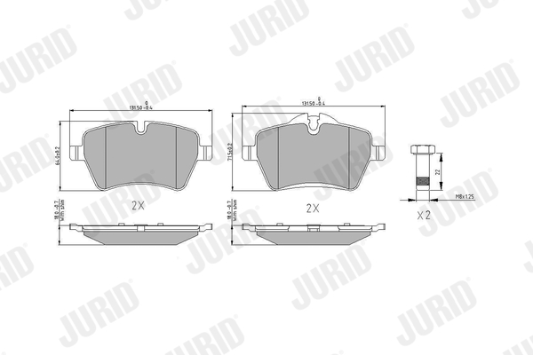 Brake Pad Set, disc brake (Front axle)  Art. 573234J