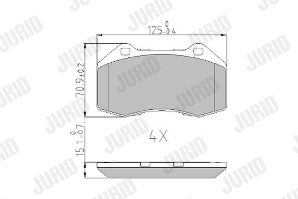 Brake Pad Set, disc brake (Front axle)  Art. 573253J