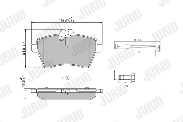 Brake Pad Set, disc brake (Front axle)  Art. 573265J