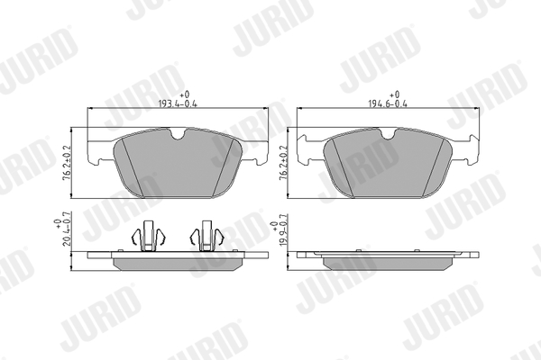 Brake Pad Set, disc brake (Front axle)  Art. 573293J