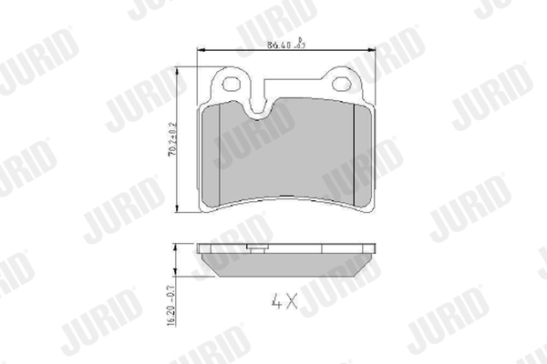 Brake Pad Set, disc brake (Rear axle)  Art. 573297J