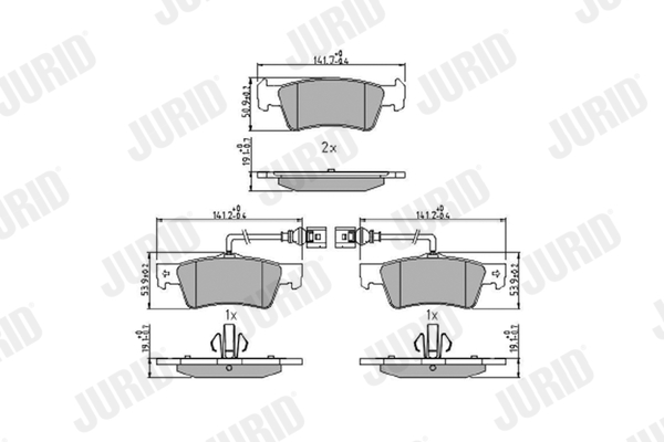 Brake Pad Set, disc brake (Rear axle)  Art. 573301J