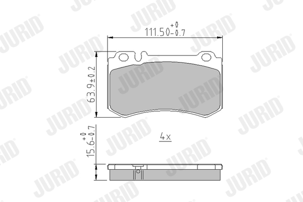 Brake Pad Set, disc brake (Rear axle)  Art. 573302J