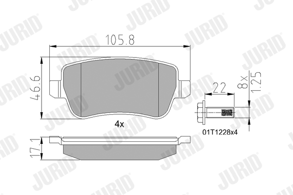 Brake Pad Set, disc brake (Rear axle)  Art. 573307J