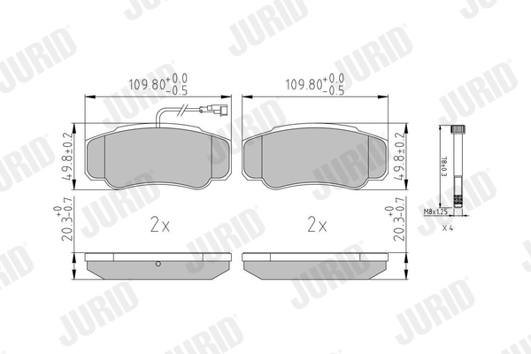 Brake Pad Set, disc brake (Rear axle)  Art. 573318J