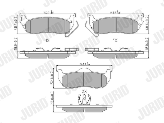 Brake Pad Set, disc brake (Rear axle)  Art. 573319J